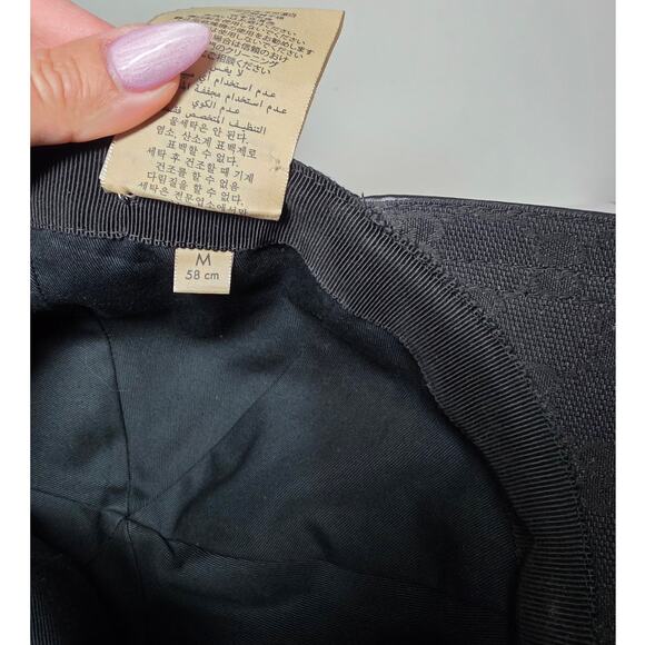 Gucci Black GG Monogram baseball cap M sz main image 8